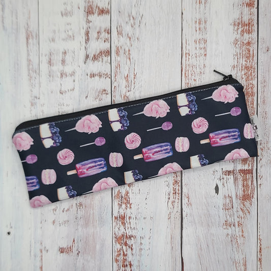 Pochette à ustensiles, brosse à dents, etc. - Sac réutilisable, lavable et imperméable - Crème glacée