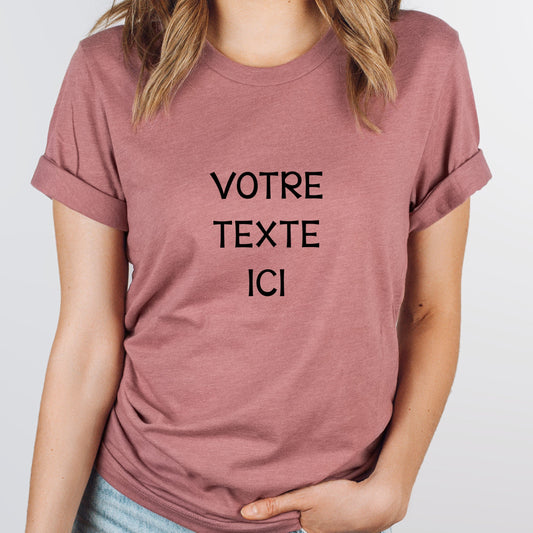 T-shirt UNISEXE à col rond - Rouille - TEXTE/DESSIN AU CHOIX