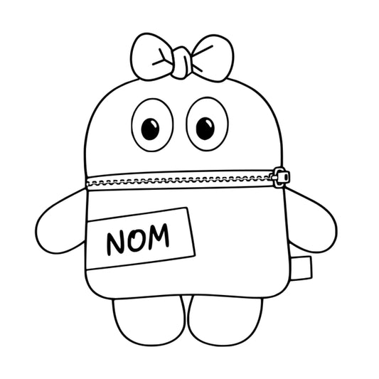 TISSUS AU CHOIX ! Toutou monstre mangeur de peurs, secrets, etc. - Personnalisé au prénom de l'enfant (V1)