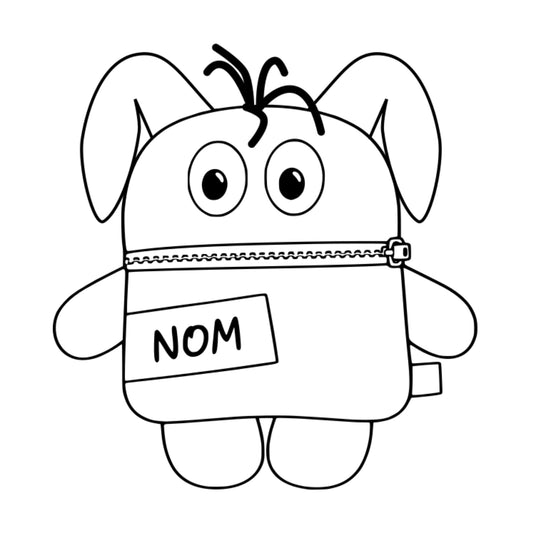 TISSUS AU CHOIX ! Toutou monstre mangeur de peurs, secrets, etc. - Personnalisé au prénom de l'enfant (V2)
