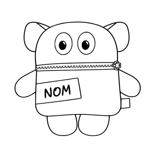 TISSUS AU CHOIX ! Toutou monstre mangeur de peurs, secrets, etc. - Personnalisé au prénom de l'enfant (V4)