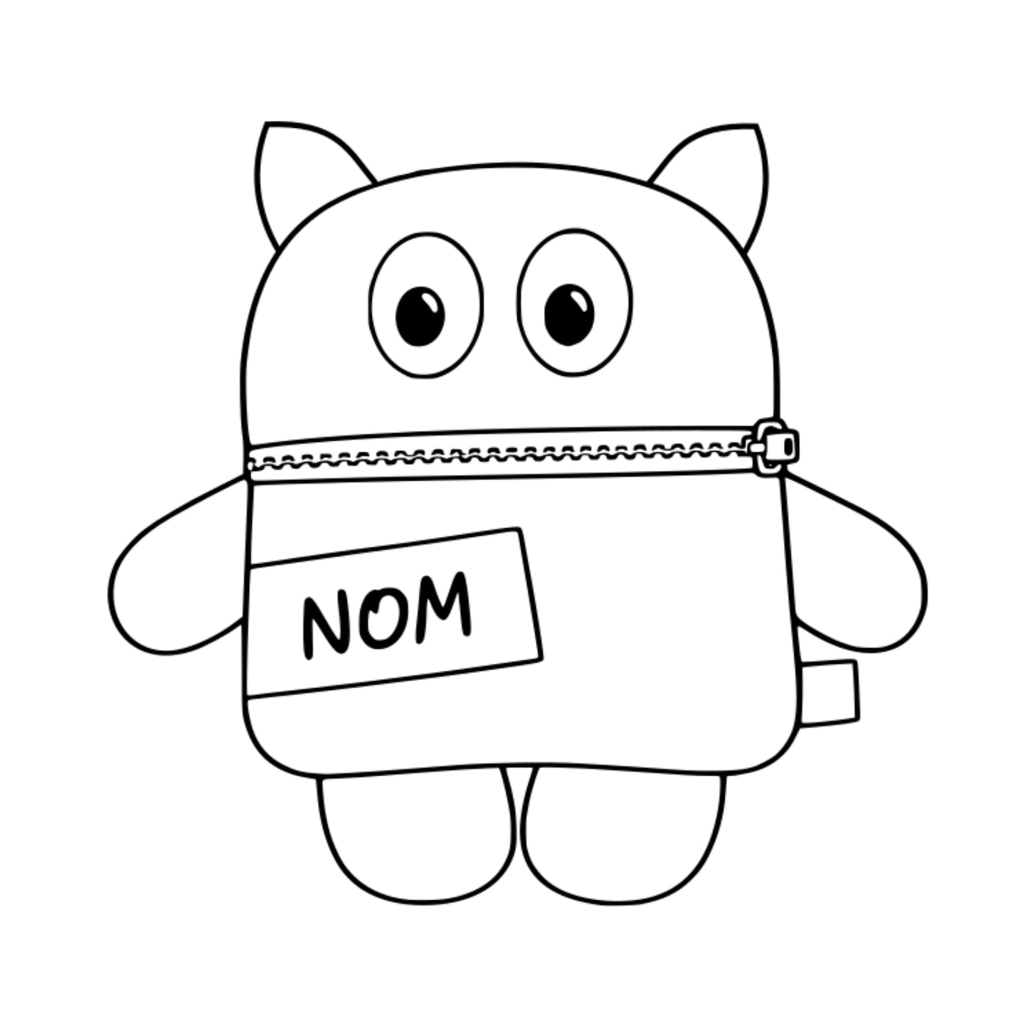 TISSUS AU CHOIX ! Toutou monstre mangeur de peurs, secrets, etc. - Personnalisé au prénom de l'enfant (V5)