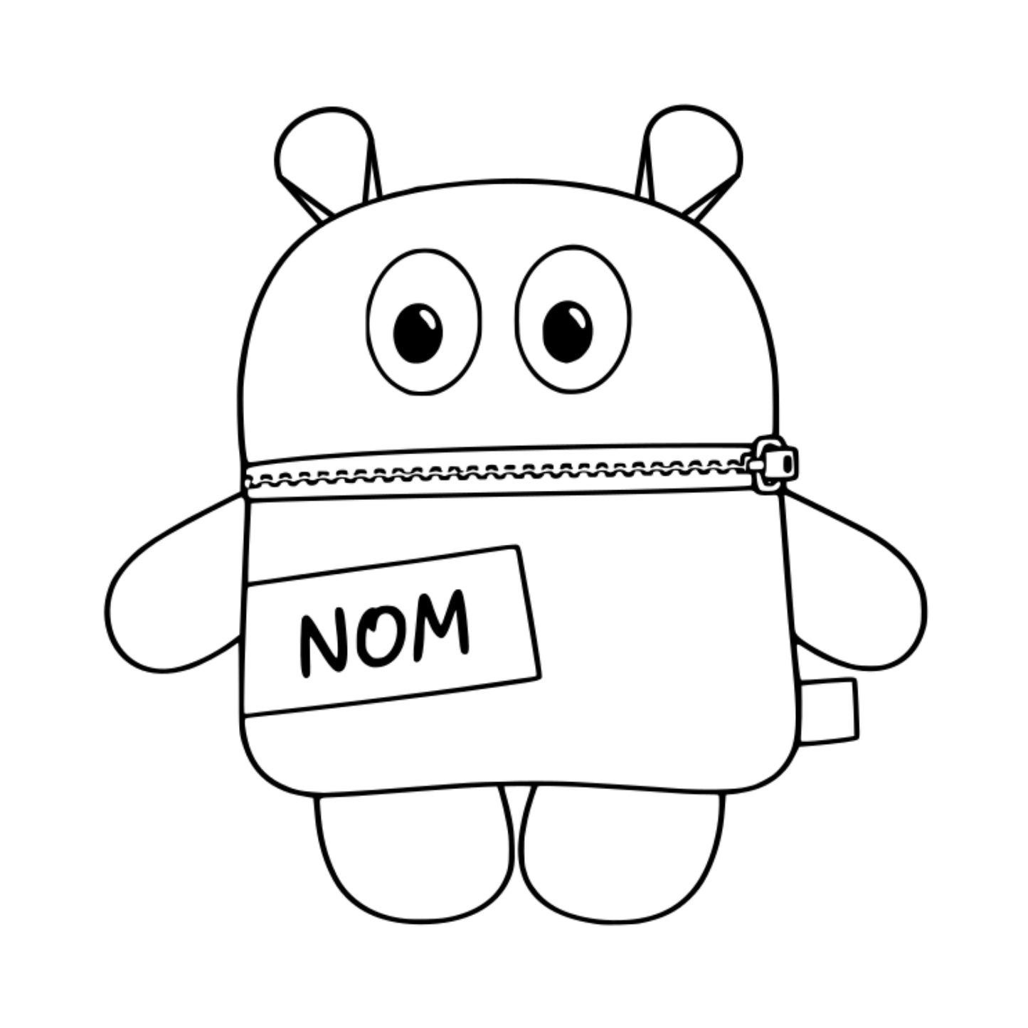 TISSUS AU CHOIX ! Toutou monstre mangeur de peurs, secrets, etc. - Personnalisé au prénom de l'enfant (V6)