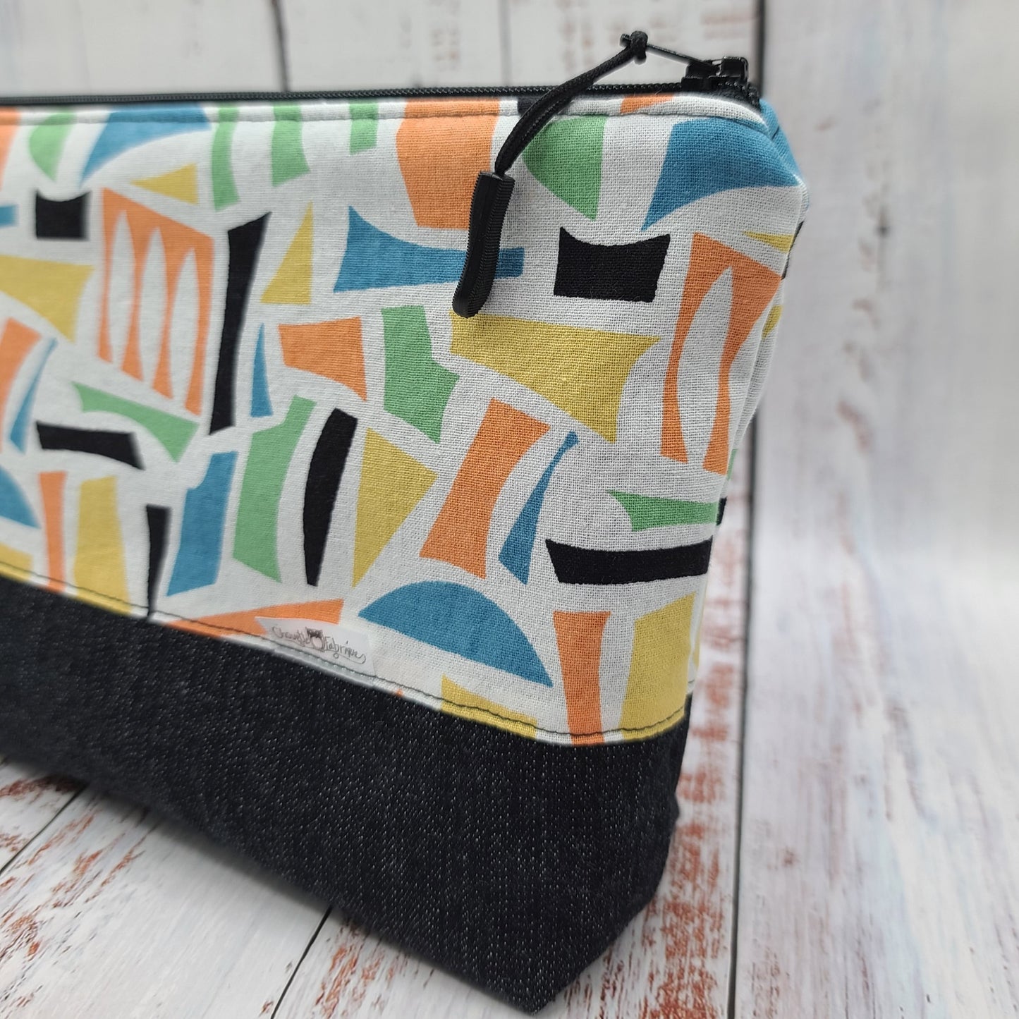 Trousse de voyage - Sac à cosmétiques/maquillage - Étui à crayons - Formes géométriques multi couleurs