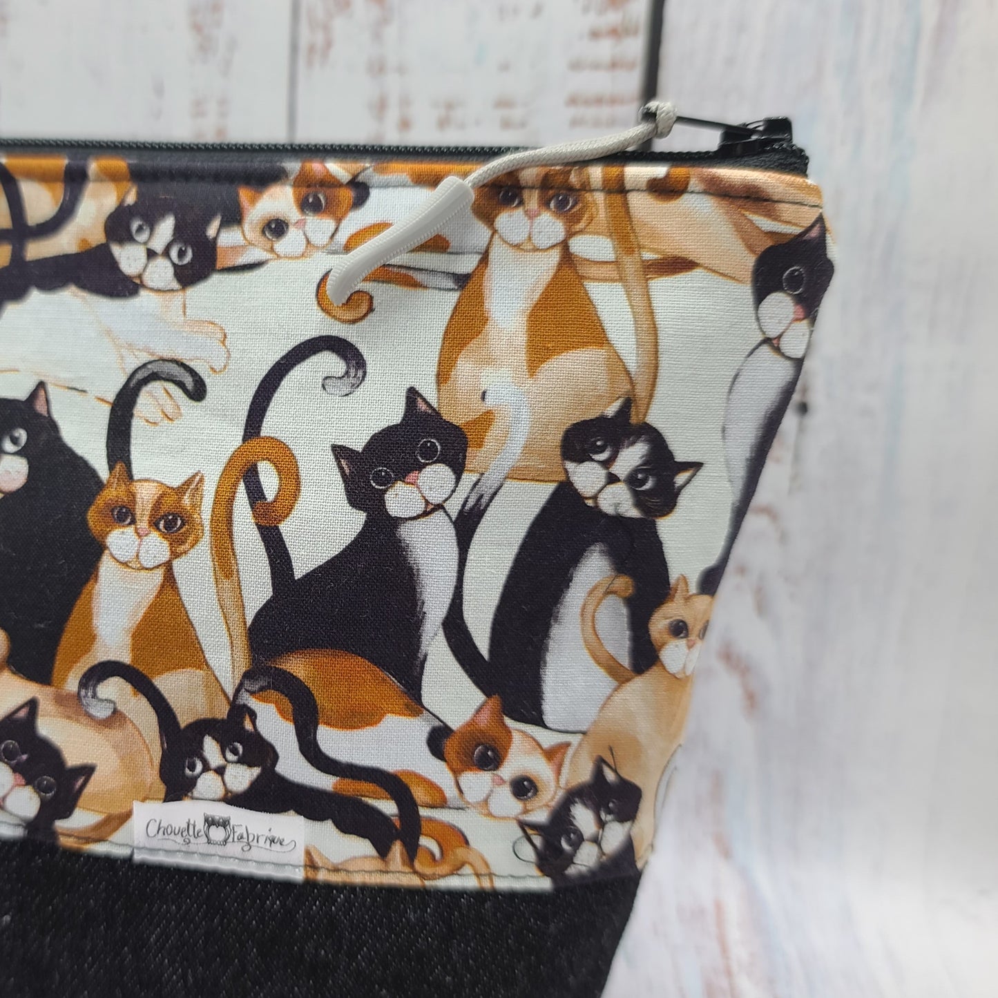 Trousse de voyage - Sac à cosmétiques/maquillage - Étui à crayons - Chats Bruns & Noirs
