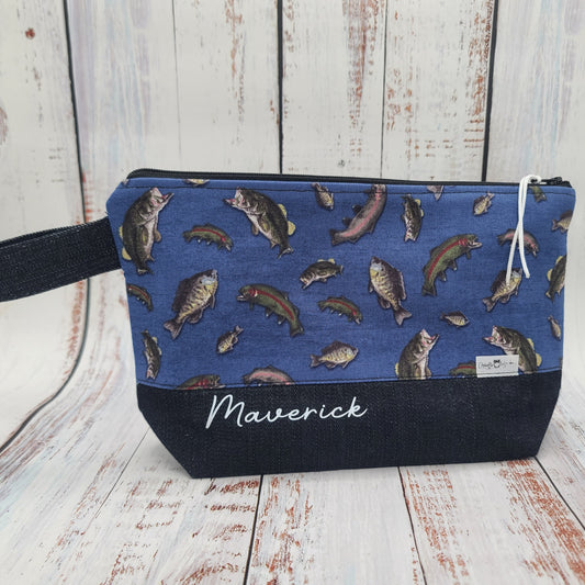 Trousse de cosmétiques/maquillage - Étui à crayons - Amateur de pêche/Poisson