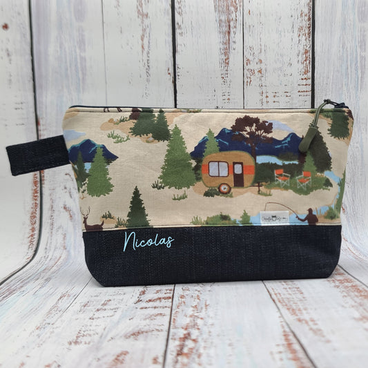 Trousse de voyage - Sac à cosmétiques/maquillage - Étui à crayons - Camping & Pêche en nature