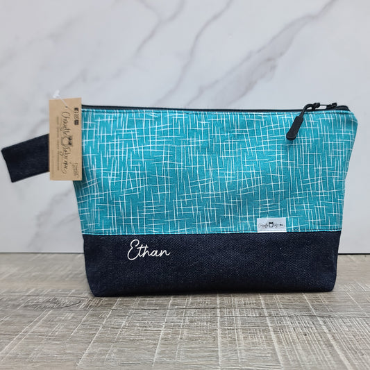 Trousse de voyage - Sac à cosmétiques/maquillage - Étui à crayons - Bâtonnets/Sticks Teal