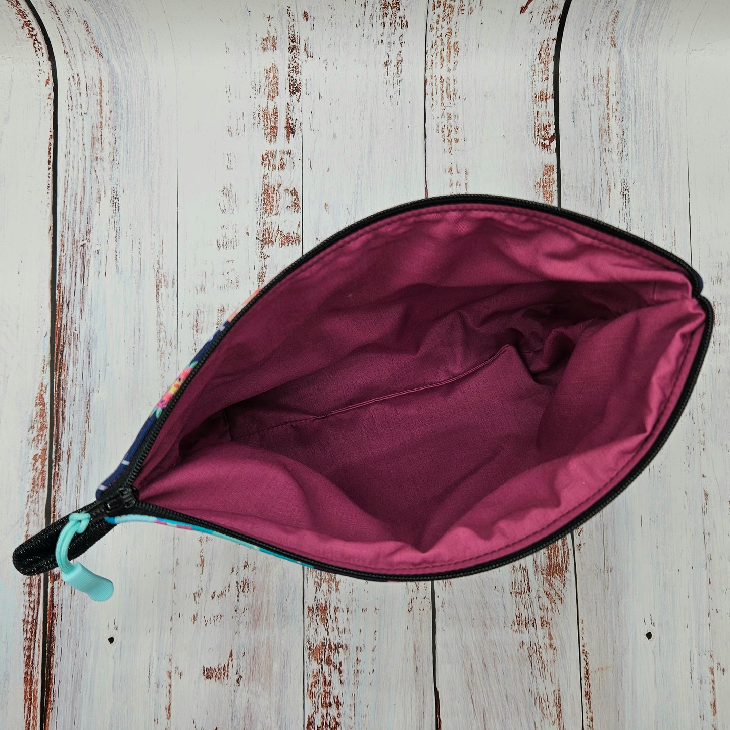 Trousse de voyage - Sac à cosmétiques/maquillage - Étui à crayons - Camping - Roulottes - Bleu & Rose