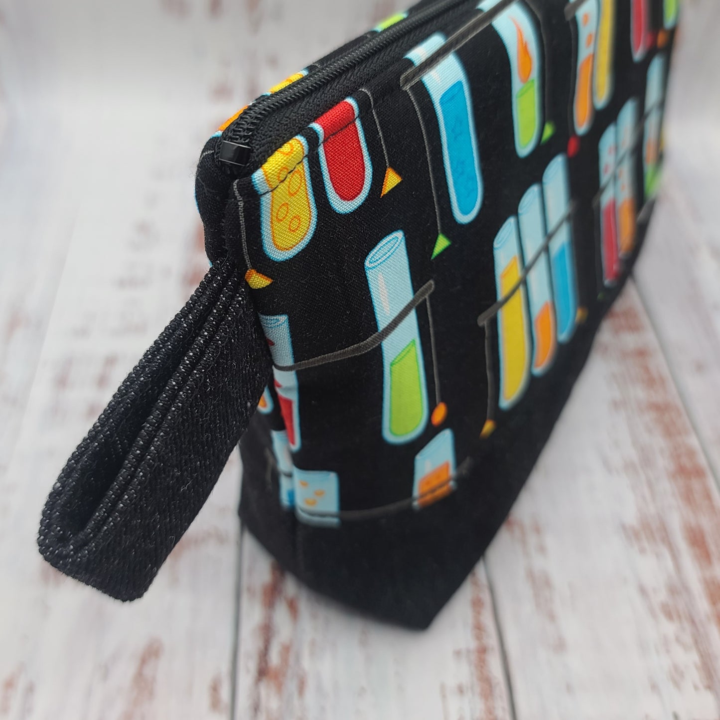 Trousse de voyage - Sac à cosmétiques/maquillage - Étui à crayons - Sciences/Éprouvettes