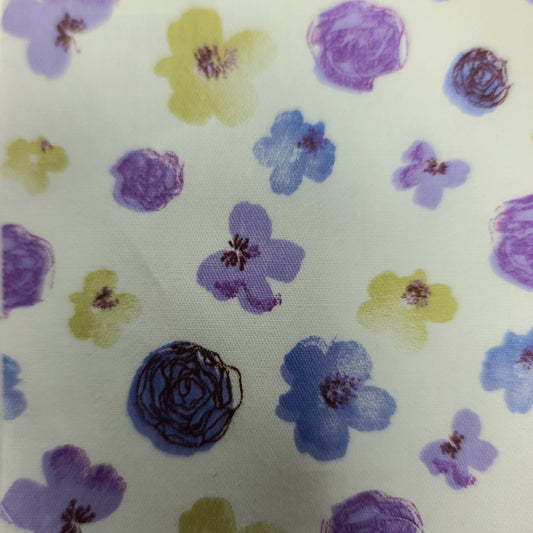 Protège-carnet de santé - Vaccination - Personnalisé - Fleurs - Violet & Olive