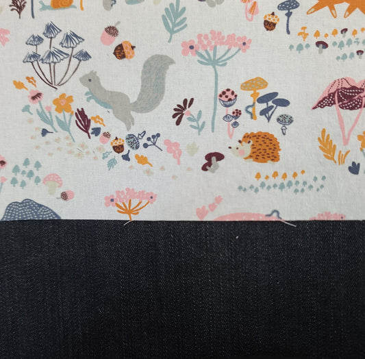 Trousse de voyage - Sac à cosmétiques/maquillage - Étui à crayons - Lièvres, hérissons, escargots noix et champignons