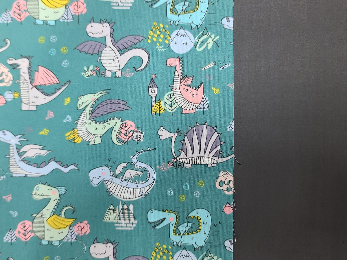 Napperon personnalise (Couleur d'impression au choix) - Animaux - Dragons - Pochette grise foncée