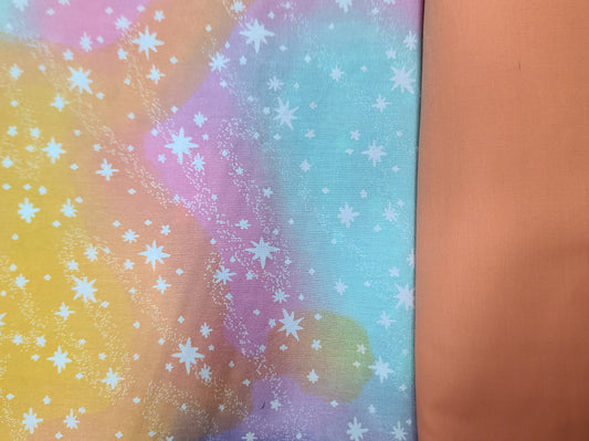 Napperon personnalise (Couleur d'impression au choix) - Étincelles - Pastel - Pochette corail