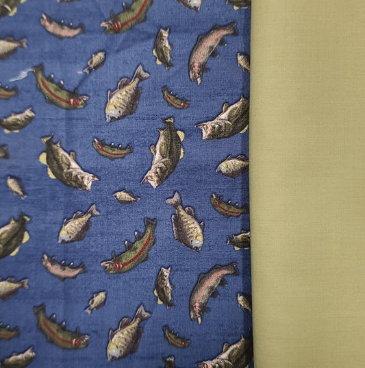 Napperon personnalise (Couleur d'impression au choix) - Animaux - Poissons - Pochette couleur "artichaut"