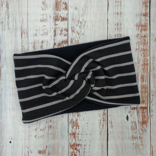 Bandeau (POLAR) - ADULTE - Printemps/Automne/Hiver – Lignes Noires et Grises