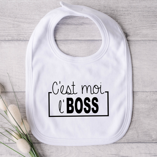 Bavoir pour bébé - C'est moi l'BOSS