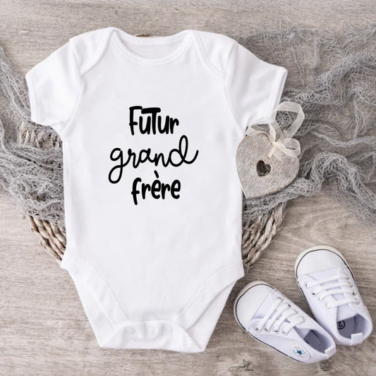 Cache-couche pour bébé - Annonce Grossesse/Naissance - Futur grand frère (Modèle 1)