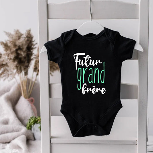 Cache-couche pour bébé - Annonce Grossesse/Naissance - Futur grand frère (Modèle 7)