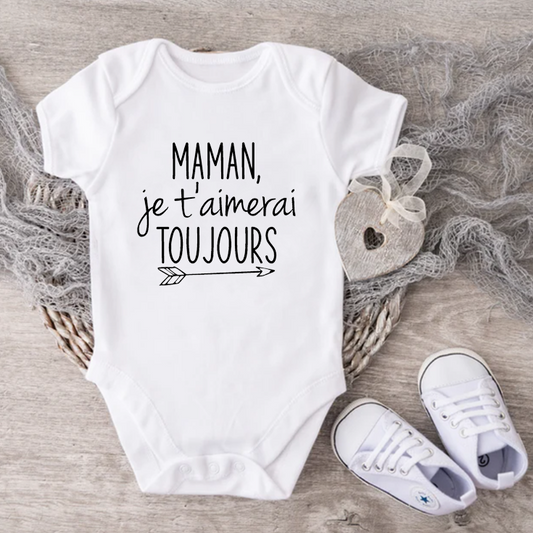 Cache-couche pour bébé - Maman, je t'aimerai toujours - Flèche