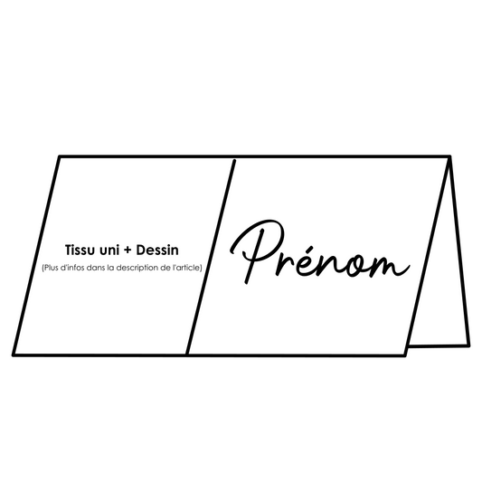 AU CHOIX (Tissu uni et dessin) - Protège-carnet de santé - Vaccination - Personnalisé