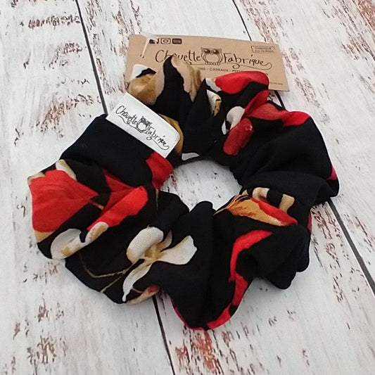 Gros Chouchou - Fleurs - Noir et rouge