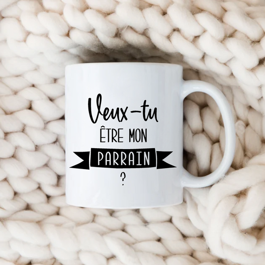 Décalque de vinyle - Veux-tu être mon parrain ?
