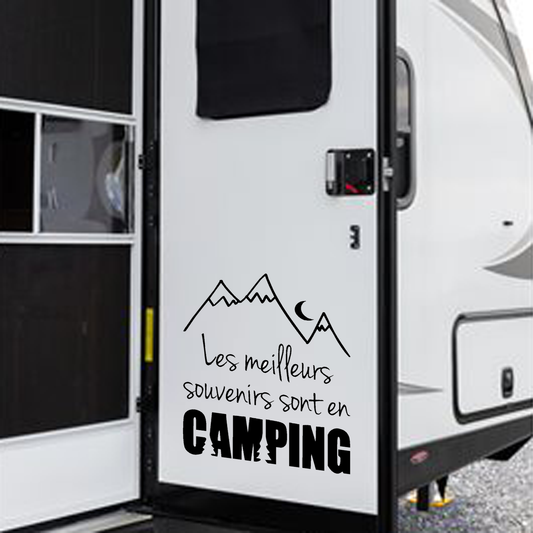 Décalque de vinyle - VR - Les meilleurs souvenirs sont en camping (PLUSIEURS FORMATS)