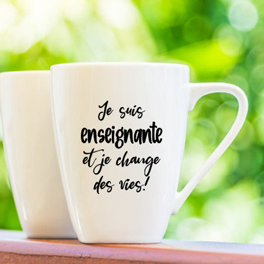 Décalque de vinyle - Je suis... Enseignante, enseignant, éducatrice ou éducateur... et je change des vies !