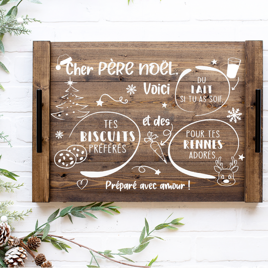 Décalque de vinyle - ENSEMBLE DE DÉCALQUES POUR PLATEAU DU PÈRE NOËL