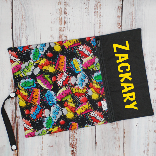 Napperon personnalisé (Couleur d'impression au choix) - Comics - Pochette noire