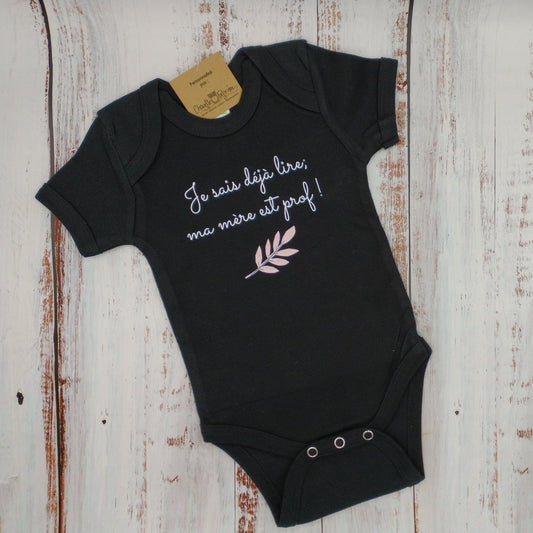 Cache-couche pour bébé - Maman prof - Je sais lire (feuillage)