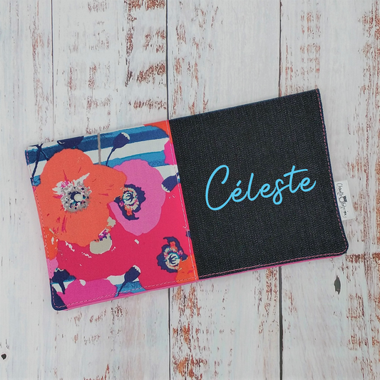 Protège-carnet de santé - Vaccination - Personnalisé - Fleurs Blooms Lignes