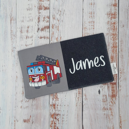 Protège-carnet de santé - Vaccination - Personnalisé - Véhicules - Camion de pompier