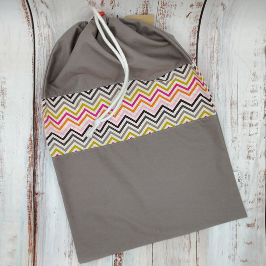 Sac de sport ou à souliers - Personnalisé - Chevrons multicouleurs