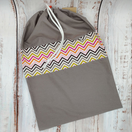 Sac de sport ou à souliers - Personnalisé - Chevrons multicouleurs