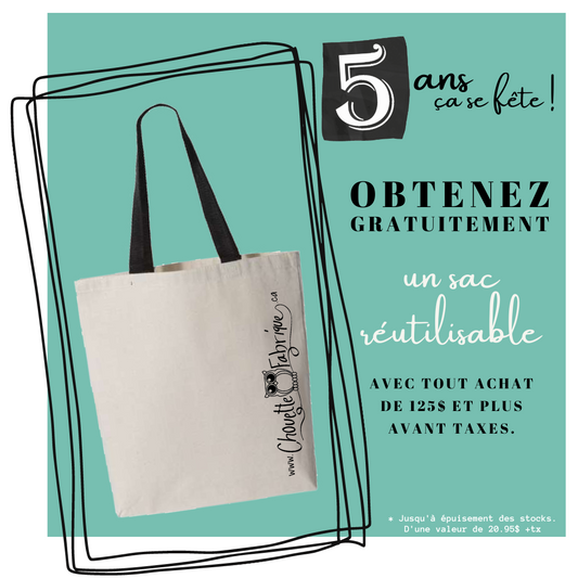 Sac réutilisable - CHOUETTE FABRIQUE