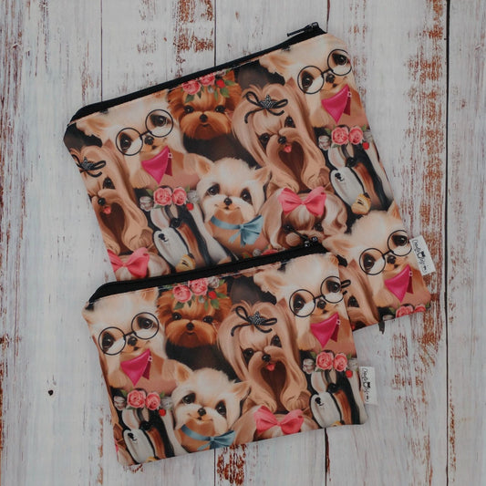 Sac réutilisable pour collation ou sandwich – Animaux - Chiens (Yorkies)
