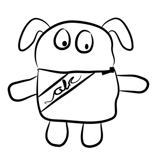 TISSUS AU CHOIX ! Toutou "2 OREILLES" monstre mangeur de peurs, secrets, etc. - Personnalisé au prénom de l'enfant