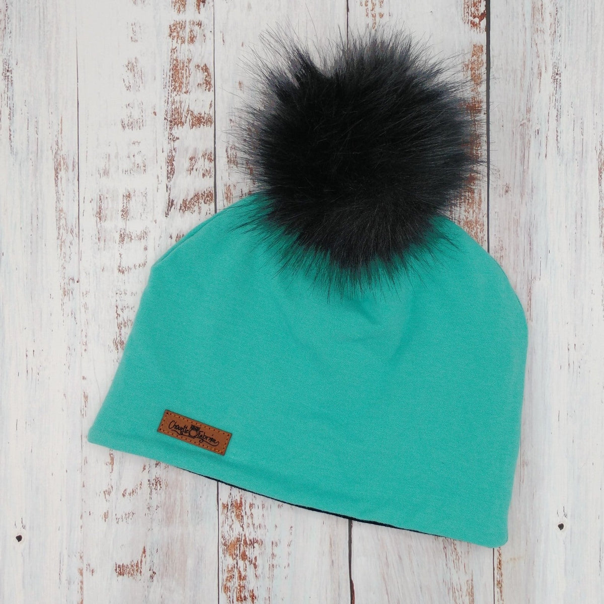 ENFANT - Tuque Hiver (POLAR) Pompon amovible - Turquoise