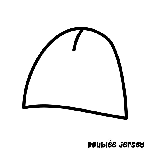 ENFANT - Tuque Printemps/Automne (JERSEY) SANS POMPON - Tissus au choix