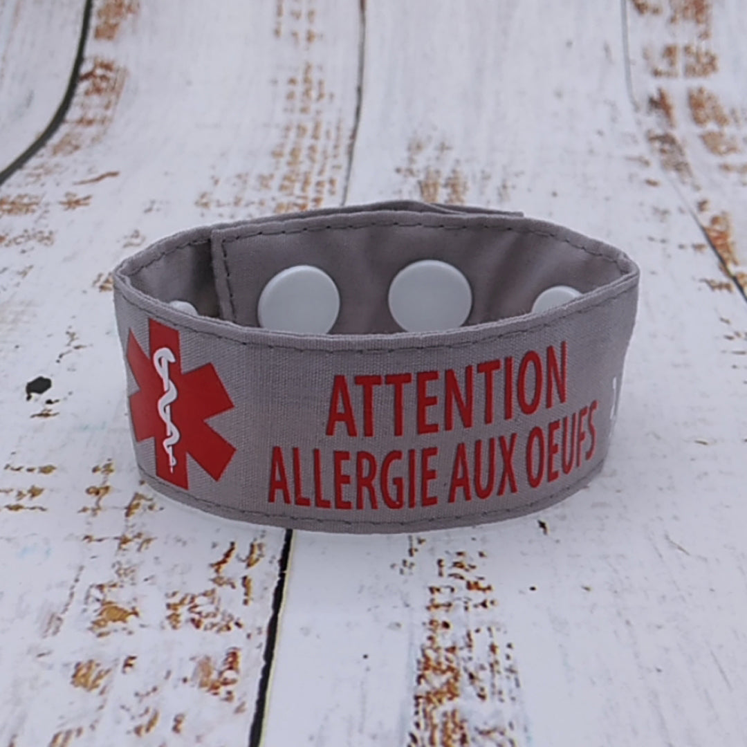 Bracelet ID / Allergies - Identification - Nom et Téléphone - Enfants - Contact en cas d'urgence
